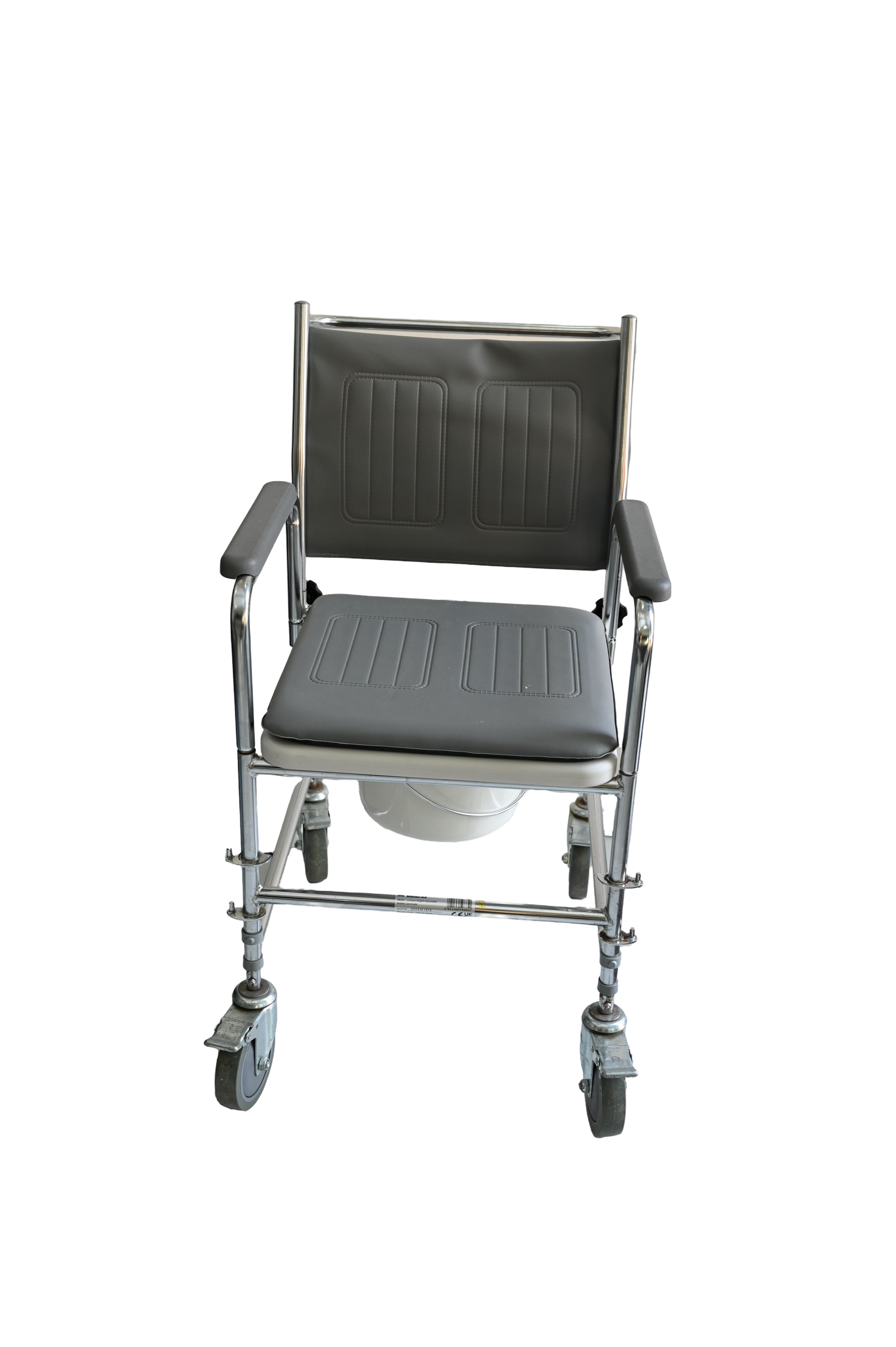 Padded shower commode